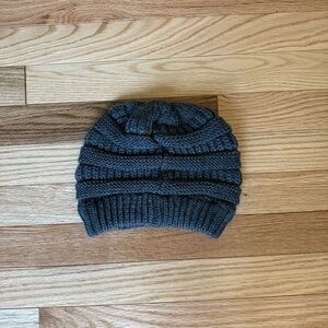 Gray Knit Winter Hat